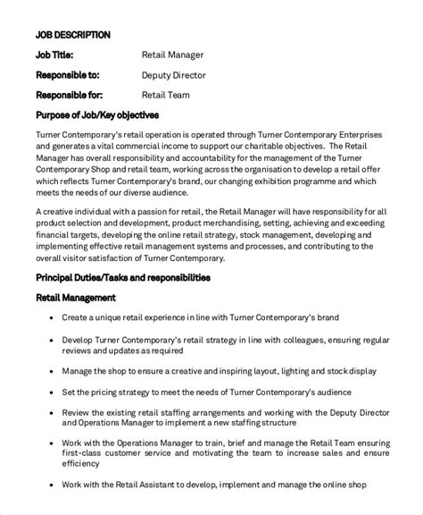 managerial duties for resume|Manager Job Description Sample .